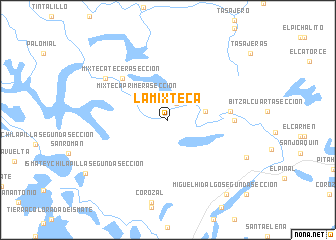 map of La Mixteca