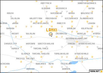 map of Łamki