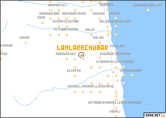 map of Lamlar-e Chūbar