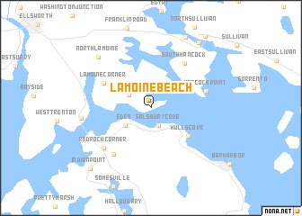 map of Lamoine Beach