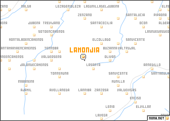 map of La Monjía