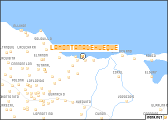 map of La Montaña de Hueque