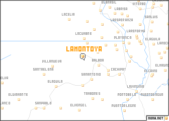map of La Montoya