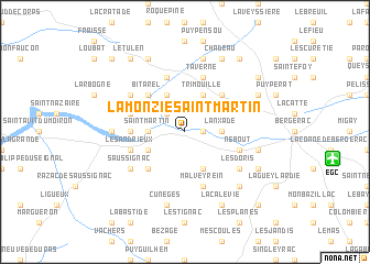 map of Lamonzie-Saint-Martin