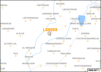 map of La Mora