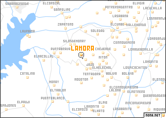 map of La Mora