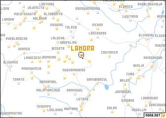 map of La Mora