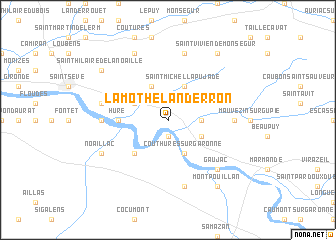 map of Lamothe-Landerron