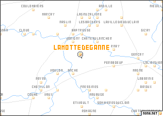 map of La Motte-de-Ganne
