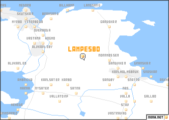 map of Lämpesbo