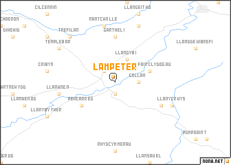 map of Lampeter