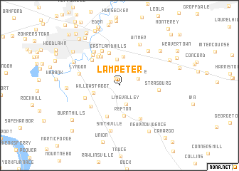 map of Lampeter