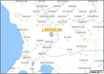 map of Lamsočiai