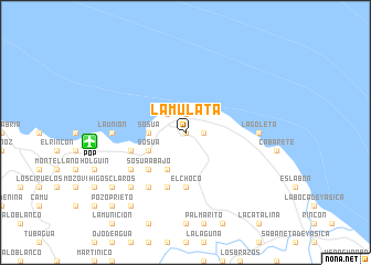 map of La Mulata