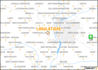 map of La Mulatière