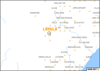 map of La Mula