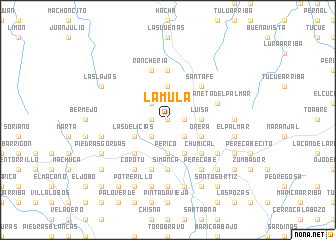 map of La Mula