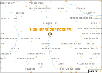 map of Lamure-sur-Azergues