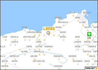 map of Lañas