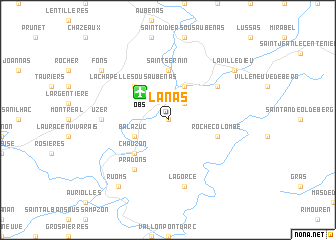 map of Lanas