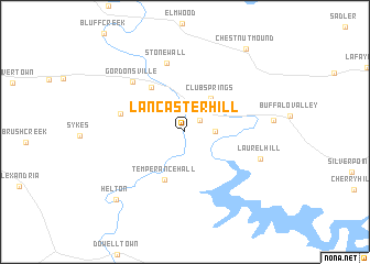 map of Lancaster Hill