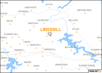 map of Lance Mill