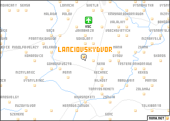 map of Lánciovský Dvor