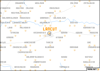 map of Łańcut