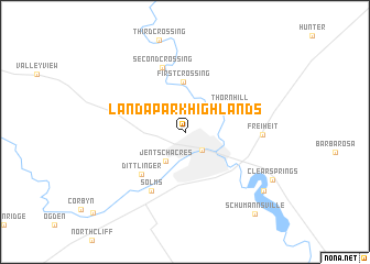 map of Landa Park Highlands