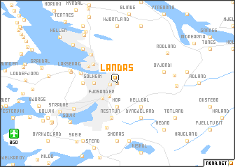 map of Landås