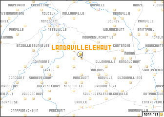 map of Landaville-le-Haut