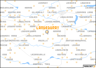 map of Lande du Ray