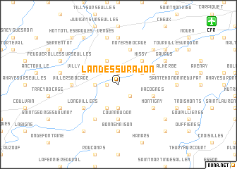 map of Landes-sur-Ajon