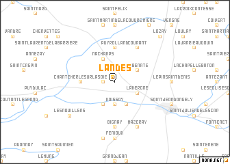 map of Landes