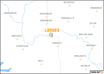 map of Landes