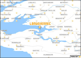 map of Landévennec