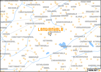 map of Landiānwāla