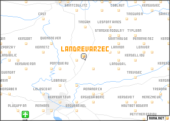 map of Landrévarzec