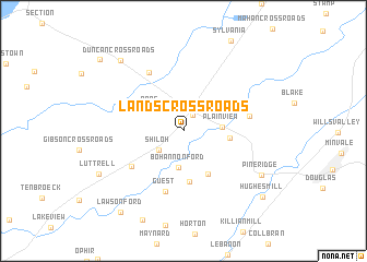 map of Lands Crossroads