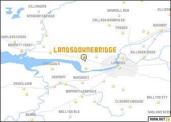 map of Landsdowne Bridge
