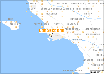 map of Landskrona