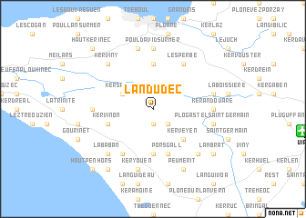 map of Landudec