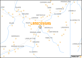 map of La Necesidad