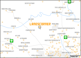 map of Lanes Corner