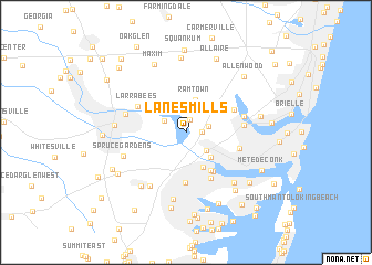 map of Lanes Mills