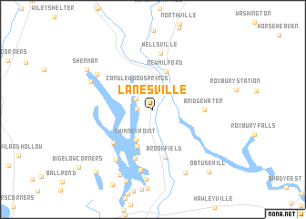 map of Lanesville