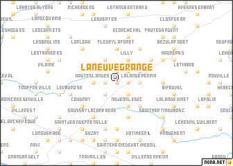 map of La Neuve-Grange