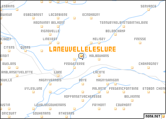 map of La Neuvelle-lès-Lure