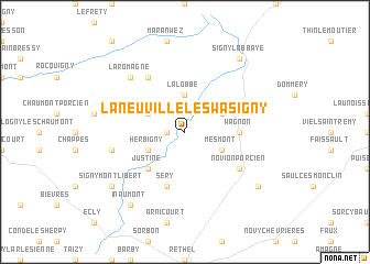 map of La Neuville-lès-Wasigny