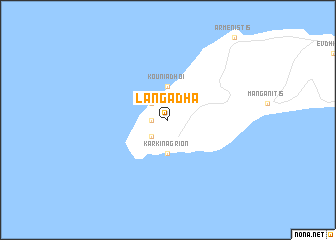 map of Langádha